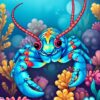 Azure Crustacean Paint Numbers