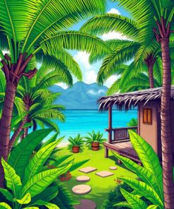 Palm Hideaway Paint Numbers