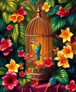 Birdcage Glow Paint Numbers