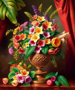 Floral Urn Paint Numbers