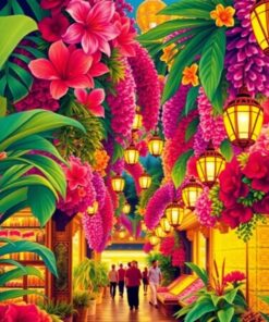 Floral Glow Paint Numbers