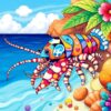 Tropical Beach Crustacean Paint By Numbers