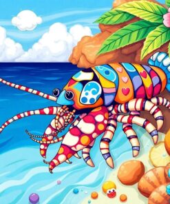 Tropical Beach Crustacean Paint By Numbers