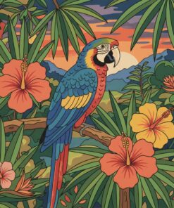 Tropical Bird Vinyl Art Paint By Numbers