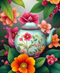 Antique Teapot Paint Numbers