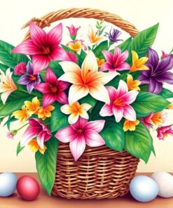 Blooms Wicker Paint Numbers