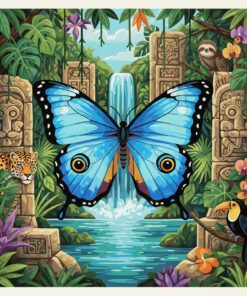 Tropical Blue Amazon Relic Paint By Numbers