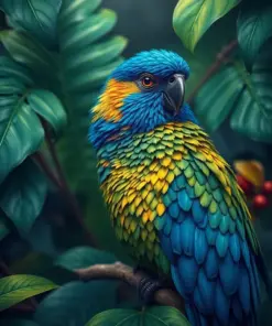 Tropical Blue Amazon Relic Paint By Numbers