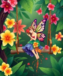 Fairy Swing Paint Numbers