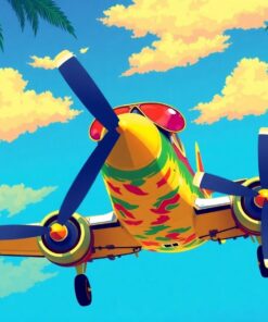 Tropical Broadcast Aviators Paint By Numbers