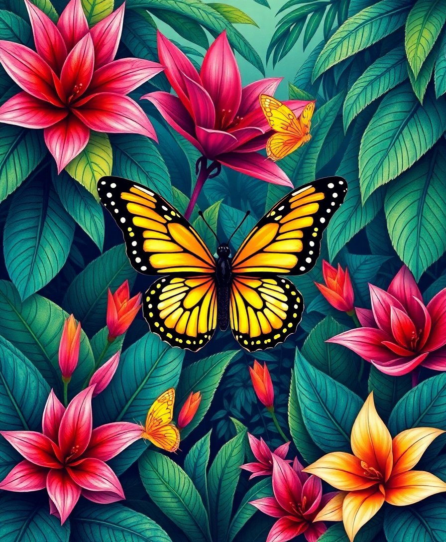 Butterfly Oasis Paint Numbers Butterfly Oasis Paint Numbers