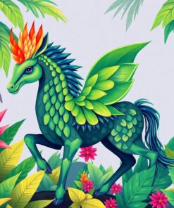 Tropical Bromeliad Steed Paint By Numbers