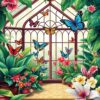 Butterfly Glasshouse Paint Numbers