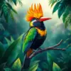 Tropical Canopy Bird paint by numbers