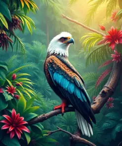 Tropical Canopy Harpy Eagle Paint By Numbers