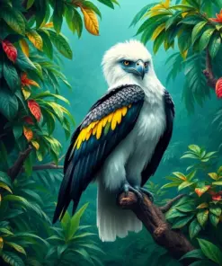 Tropical Canopy Harpy Eagle Paint by Numbers