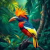 Tropical Canopy Hoatzin Paint by Numbers