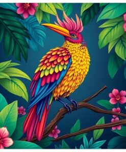 Tropical Canopy Mythic Bird Paint By Numbers