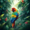 Tropical Canopy Rainbow Bird Paint By Numbers