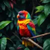 Tropical Canopy Rainbow Bird Paint By Numbers