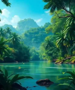 Tropical Canopy River Hunter paint by numbers