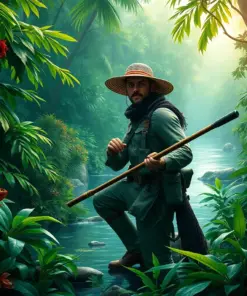 Tropical Canopy River Hunter Paint By Numbers