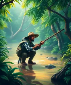 Tropical Canopy River Hunter Paint By Numbers