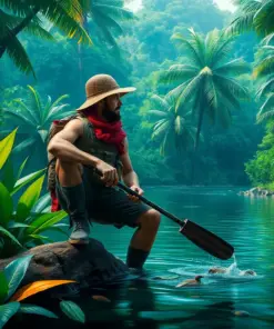 Tropical Canopy River Hunter Paint By Numbers