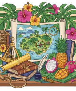 Tropical Cartographer Still Life Paint By Numbers