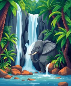 Elephant Falls Paint Numbers