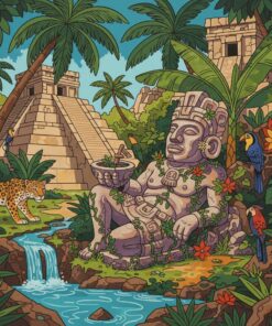 Tropical Chac Mool Discovery Paint By Numbers
