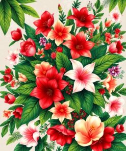 Floral Embrace Paint Numbers