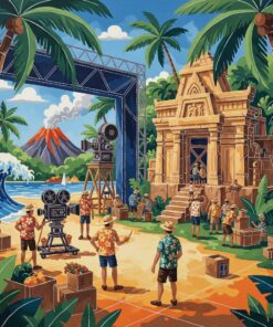 Tropical Cinema Backlot Paint By Numbers