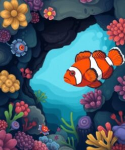 Clownfish Hideaway Paint Numbers
