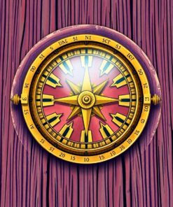 Brass Compass Paint Numbers