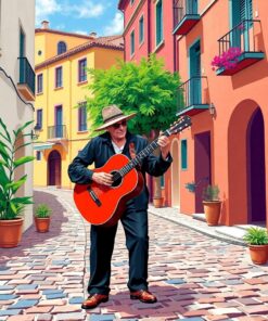 Street Guitarist Paint Numbers