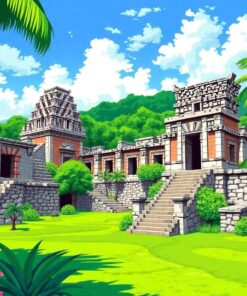 Tropical Copan Stelae Ruins Paint By Numbers