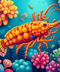 Tropical Coral Crustacean Paint By Numbers