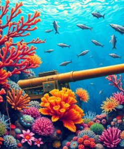 Tropical Corals Reclaiming Artillery Paint By Numbers
