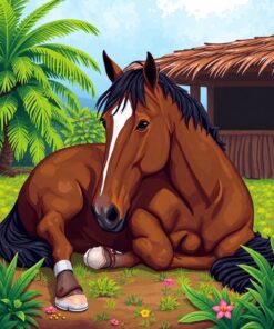 Horse Resting Paint Numbers