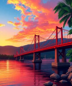 Bridge Sunset Paint Numbers