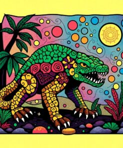 Tropical Cryptid Petroglyph Discovery Paint By Numbers