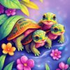 Turtle Hatchlings Paint Numbers