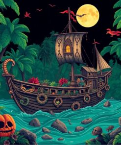 Jungle Galleon Paint Numbers