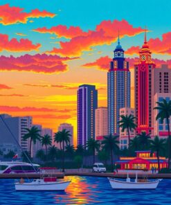 Bay Sunset Paint Numbers