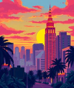 Sunset Skyline Paint Numbers