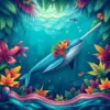Tropical Deep Narwhal Journey Paint By Numbers