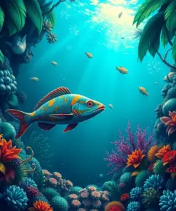 Tropical Deep Ocean Hunter Paint By Numbers