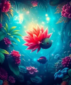 Tropical Deep Sea Glow Paint By Numbers
