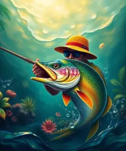 Tropical Deep Water Angler Paint By Numbers